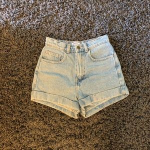 American Apparel High Waisted Jean Shorts